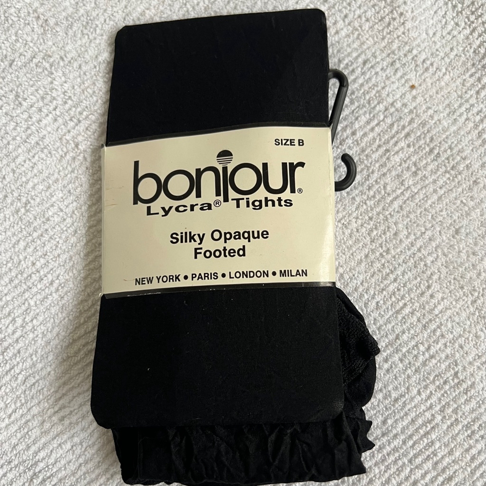 Women's Bonjour Tights, Size B, Black